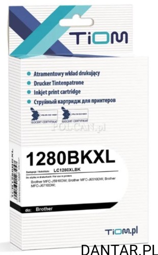 Tusz do Brother zamiennik kompatybilny 1280BKXL Tiom
