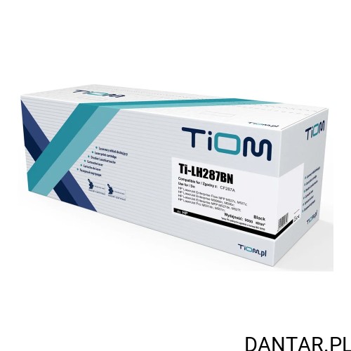 Pudełko tonera Tiom Ti-LH287BN, zamiennik HP CF287A, kolor czarny