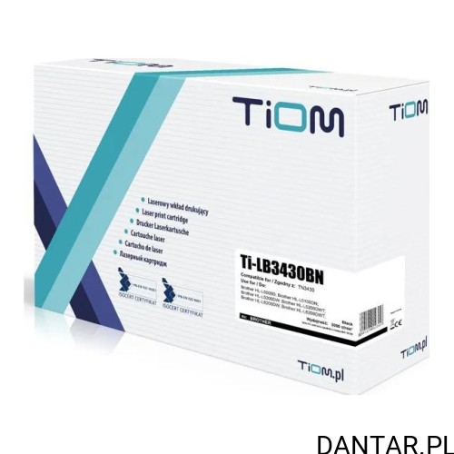 Opakowanie tonera Tiom Ti-LB3430BN, czarny zamiennik Brother TN3430