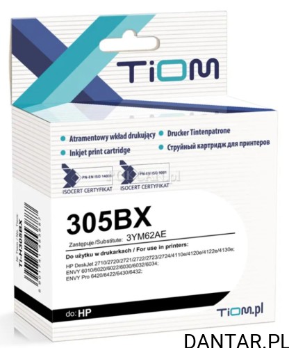 Tusz Tiom Ti-H305BX, zamiennik HP 305XL 3YM62AE, czarny