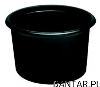Pojemnik 500ml okrągły czarny *115 KGL a50/10/240
