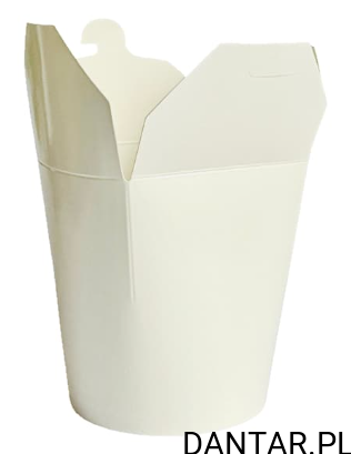 Kubełek papierowy zamykany noodle 1000ml box  biały a50/10