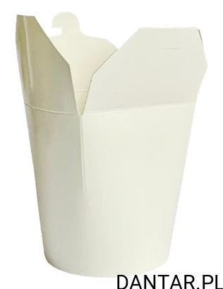 Kubełek papierowy zamykany noodle 1000ml box  biały a50/10