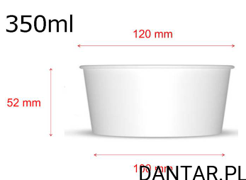 Poj lodowy 350ml papier bialy  22598 Kram a30/15