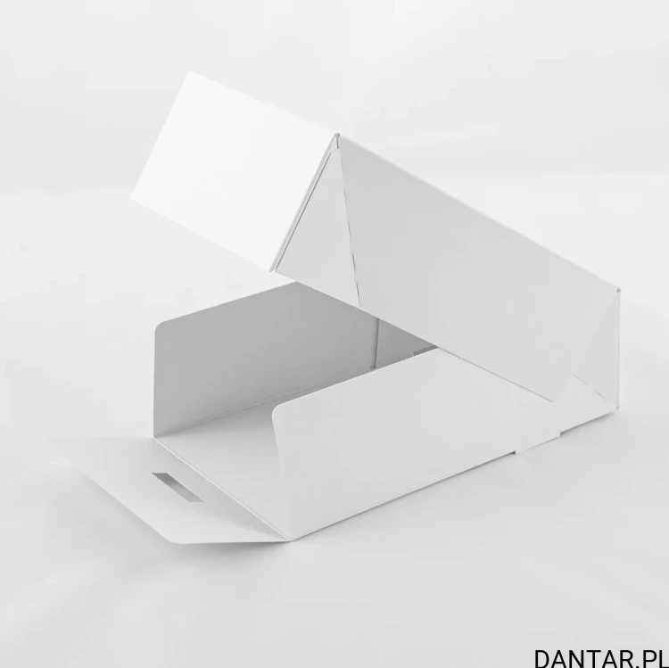 Pojemnik kartonowy na ciasto biały 130x130x70  a1/20/220