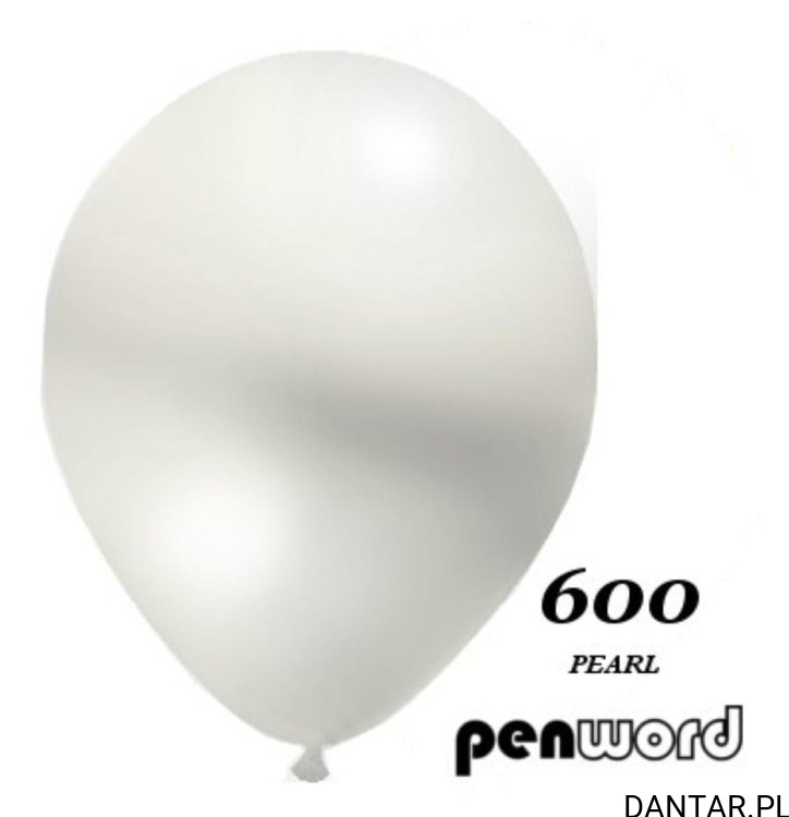 Balony białe perła metalik*12   a100 penword