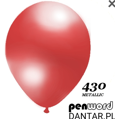 Balony czerwone metalik *10  a100 penword