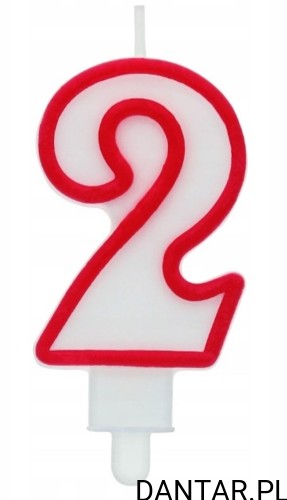 Świeczki urodzinowe cyfra 2 penword