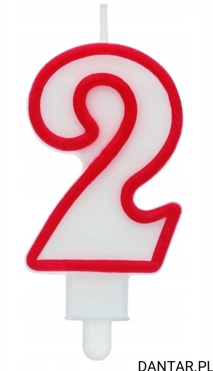 Świeczki urodzinowe cyfra 2 penword