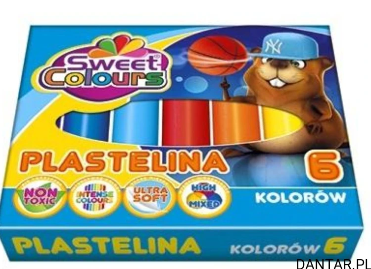 Plastelina 10 kolorów z brokatem Sweet Colours a10/5