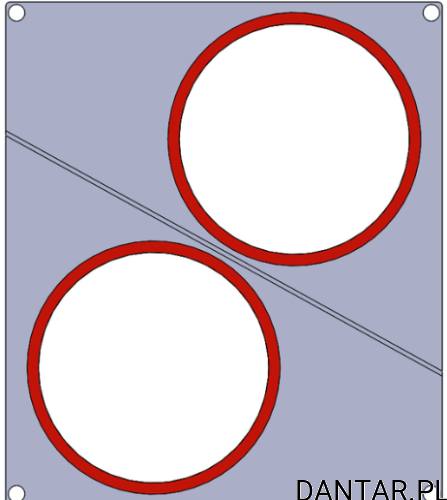 Matryca, ramka na dwie tacki skos RK105105