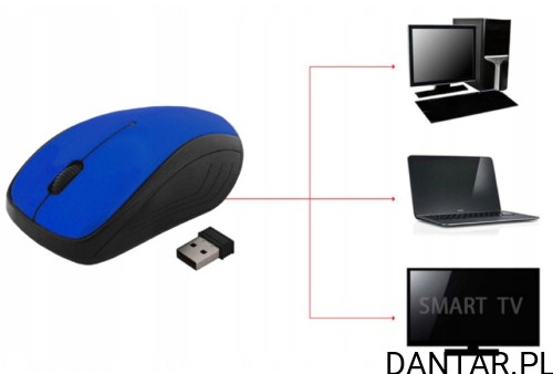 Myszka optyczna bezprzewodowa Art AM97D niebieska