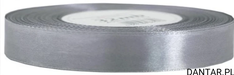 Wstążka satynowa 12mm/32mb SZARA