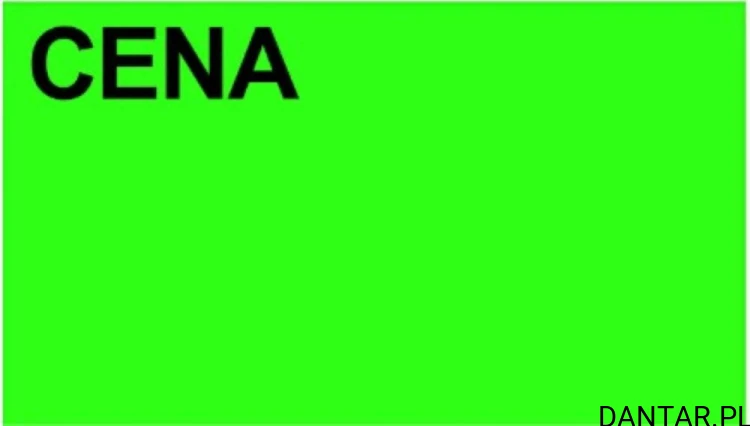 Etykieta cena typ A zielona a1/5