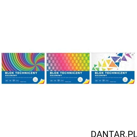 Blok techniczny A3 kolorowy Interdruk a1/10