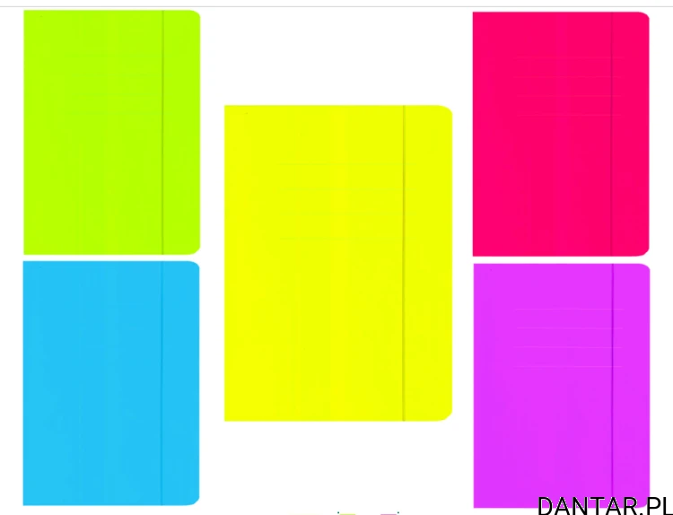 Teczka z gumką A3 fluorescencyjna  mix Interdruk