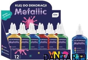 Klej do dekoracji INTERDRUK 36ML a1/12 METALIC 