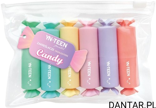 Zakreślacz YN-TEEN candy a6 MIX