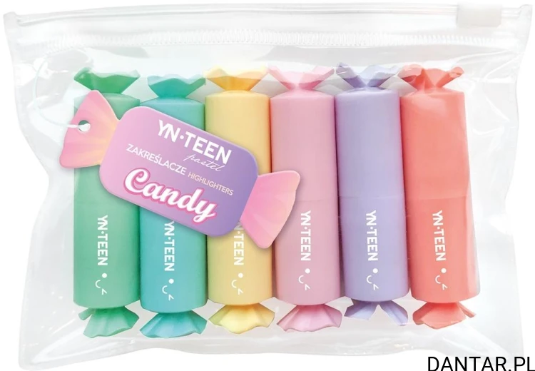 Zakreślacz YN-TEEN candy a6 MIX