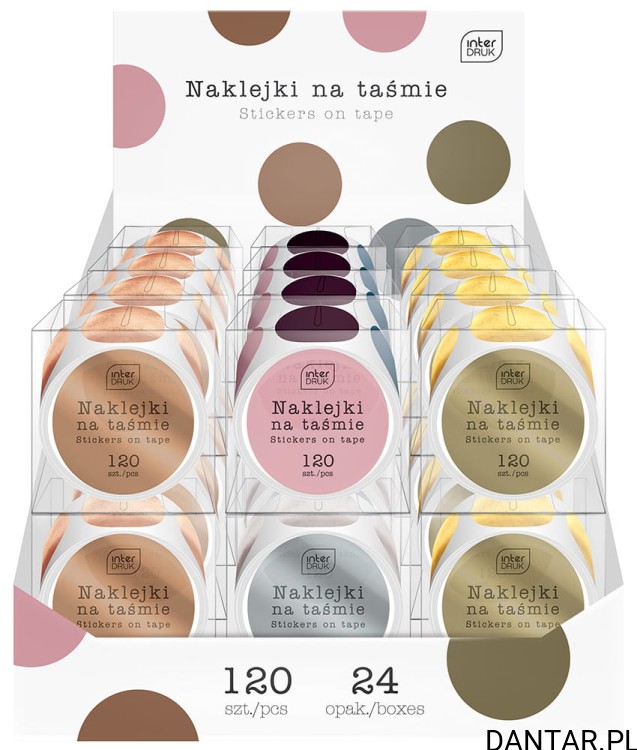 Naklejki na taśmie Interdruk 120szt Glam a1/24