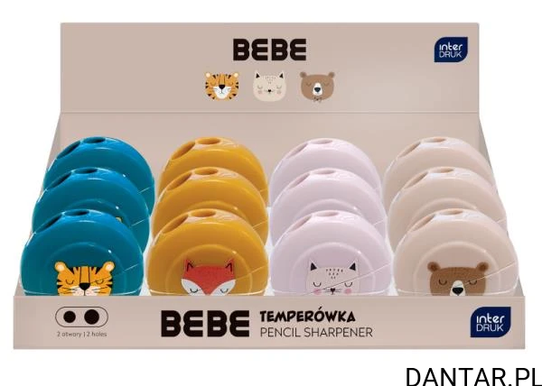 Temperówka podwójna z podajnikiem BEBE a1/12