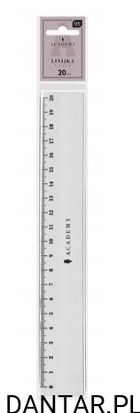 Linijka plastikowa 20cm academy INTERDRUK a1