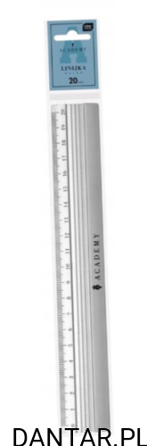 Linijka aluminiowa 20cm academy Interdruk a1