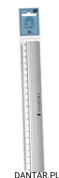 Linijka aluminiowa 20cm academy Interdruk a1