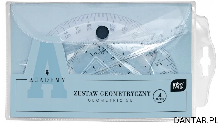 Zestaw geometryczny w etiu 4 elementy INTERDRUK ACADEMY a1/12