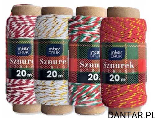 Sznurek na szpulce 20m christmas mix Interdruk a1/12