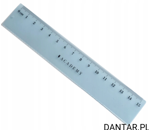 Linijka plastikowa 15cm academy Interdruk a1
