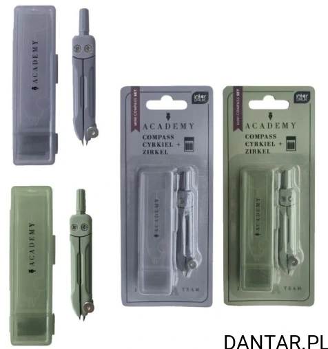 Cyrkiel mini z rysikiem w etui Academy Interdruk