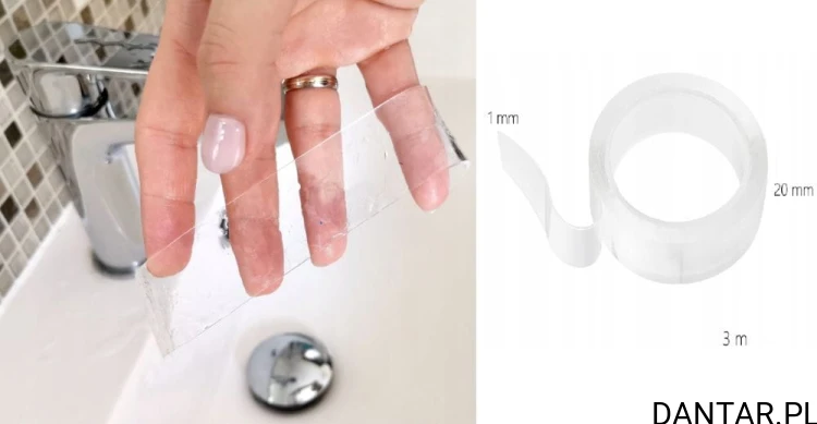 Taśma dwustronna 1mm x 20mm x 3m nano smart Leviatan 111070