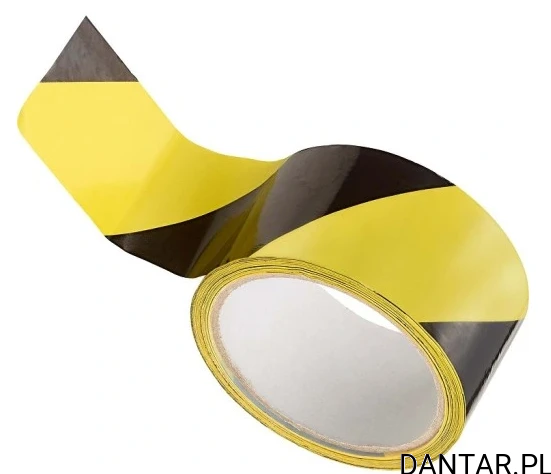Taśma ostrzegawcza 48mmx50m nieklejąca żółto-czarna Idea Home