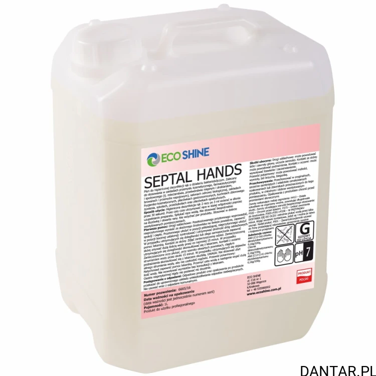 Eco Shine 5l septal hands do dezynfekcji rąk a1