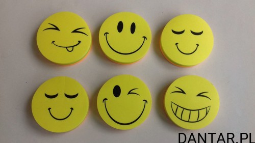 Zakładki samoprzylepne 45x45 k75 smile okrągłe