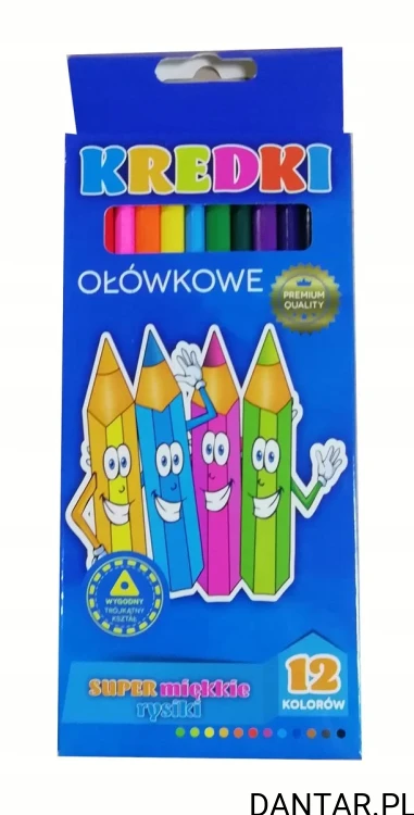 Kredki ołówkowe trójkątne Penword 12kol  /24