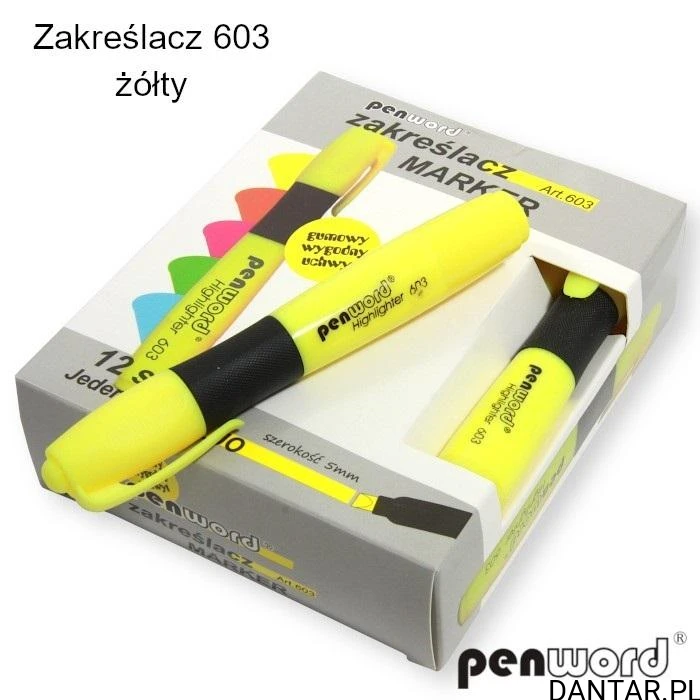Zakreślacz żółty Penword a1/12