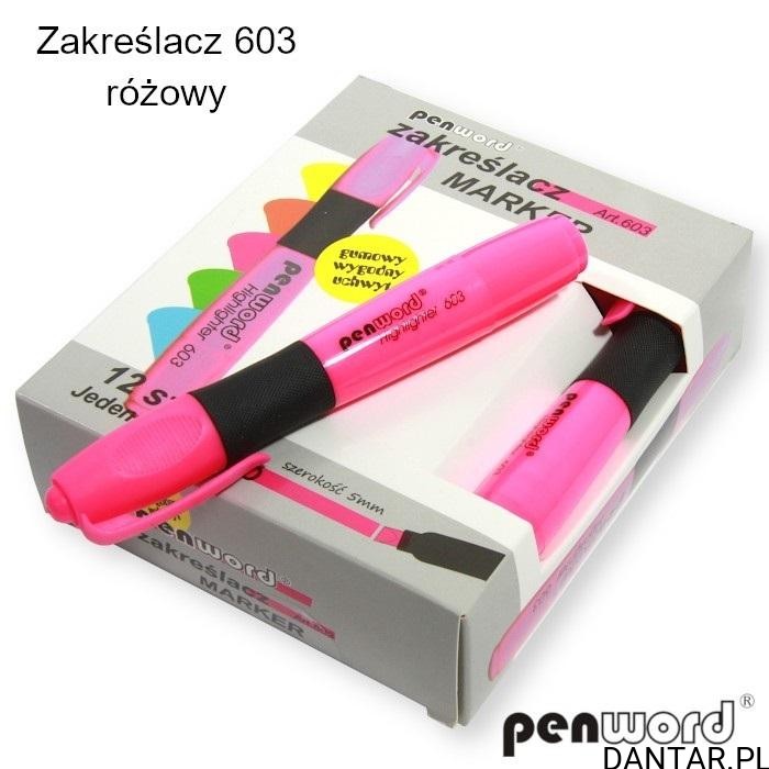 Zakreślacz różowy Penword a1/12