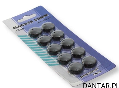 Magnesy 20mm czarne a10