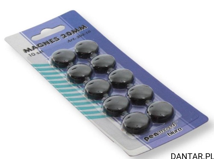 Magnesy 20mm czarne a10