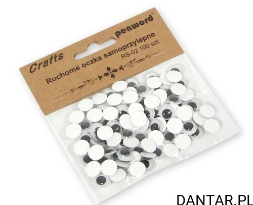 Ruchome oczka 10mm samoprzylepne a100