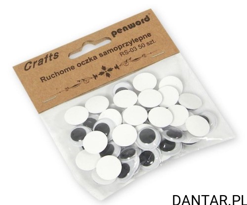 Ruchome oczka 15mm samoprzylepne a50