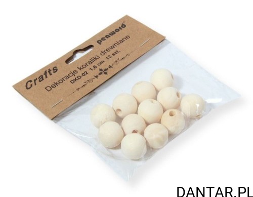 Koraliki drewniane 1,6cm a16