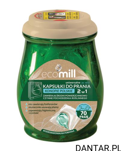 Mill kapsułki do prania uniwersalne konopie polskie a70/4