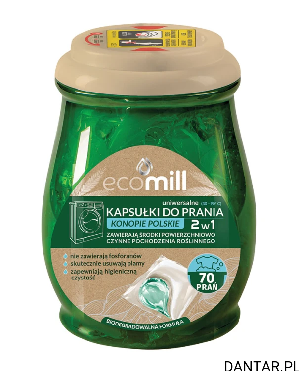 Mill kapsułki do prania uniwersalne konopie polskie a70/4