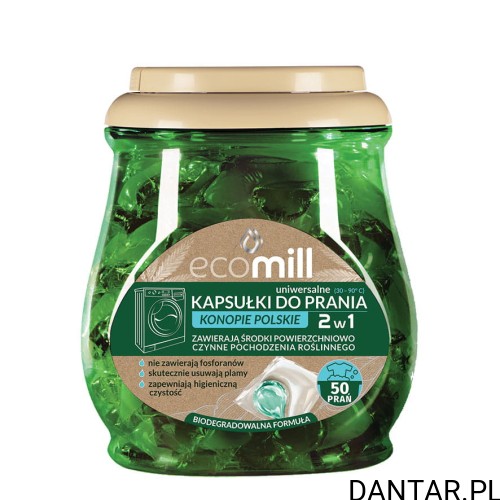 MILL kapsułki do prania konopie polskie a50