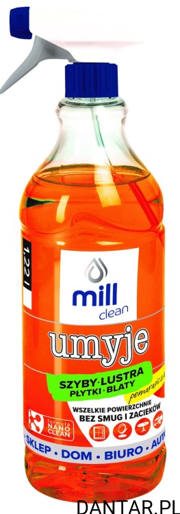 Mill umyje płyn do mycia szyb 1,22l Pomarańczowy a1/9