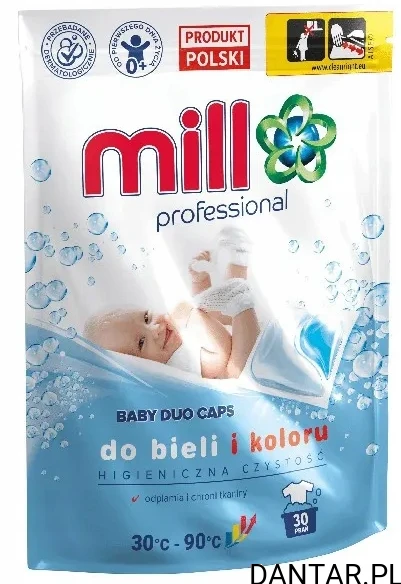 Kapsułki do prania Mill white & color baby a30/4