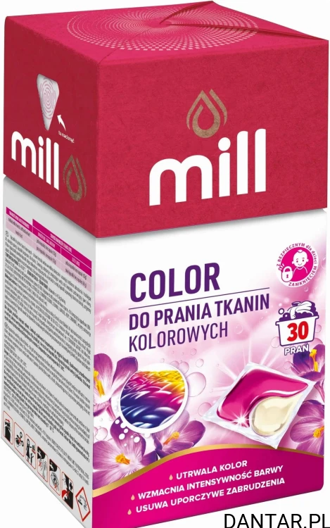 Mill kapsułki do prania color a30 pudełko a1/4